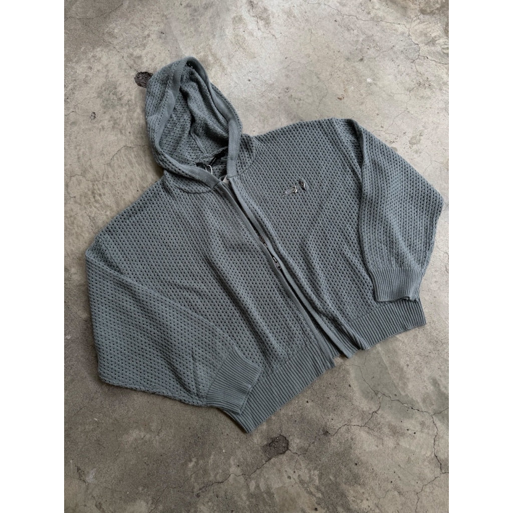 E’TREALOUEST - Hole Knit Double Zipper Sweater